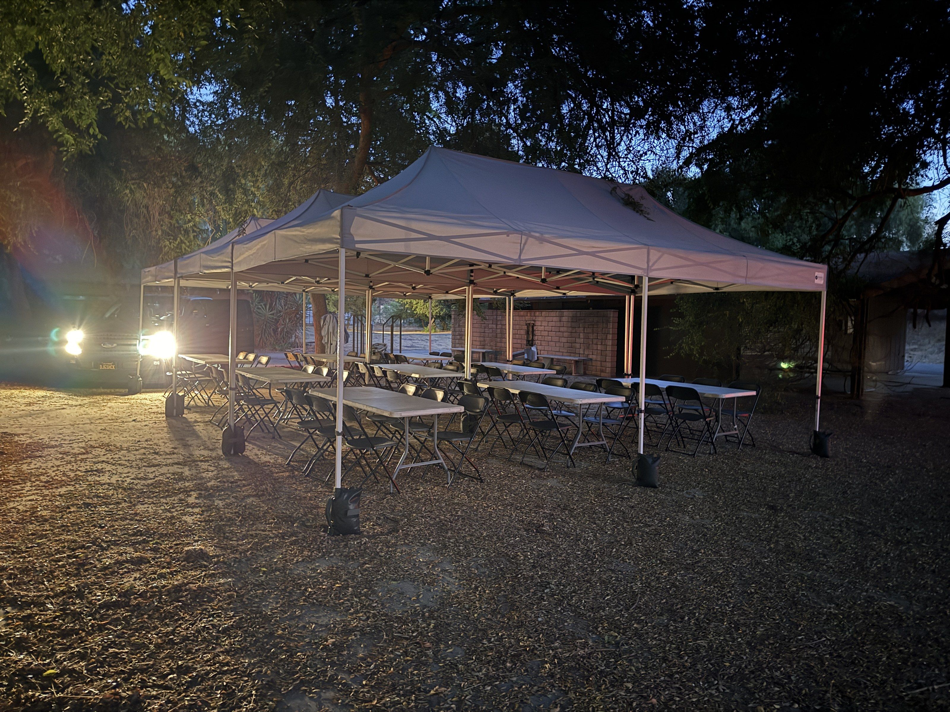 Night setup on location