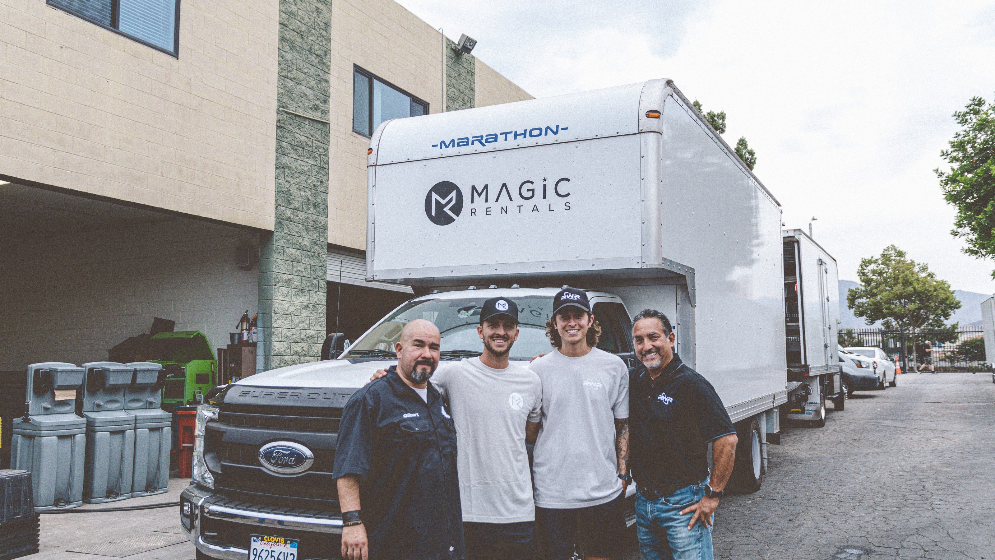 The Magic Rentals team in front of one of our trucks